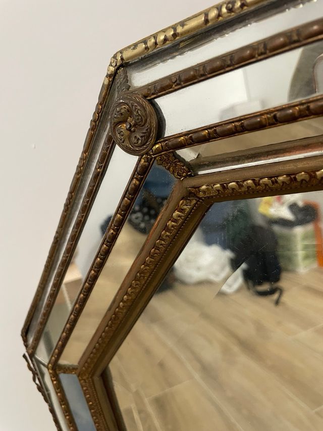 Espejo Octogonal Dorado