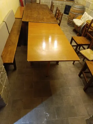 Mesa comedor plegable de madera de 2 alas