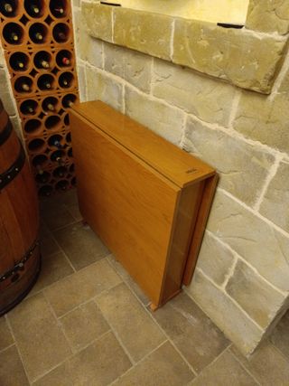 Mesa comedor plegable de madera de 2 alas