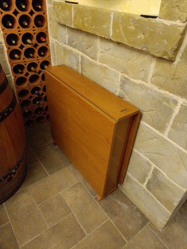 Mesa comedor plegable de madera de 2 alas