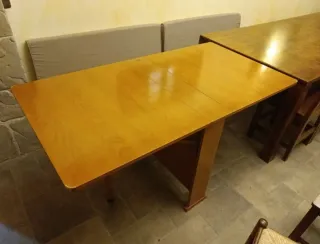 Mesa comedor plegable de madera de 2 alas