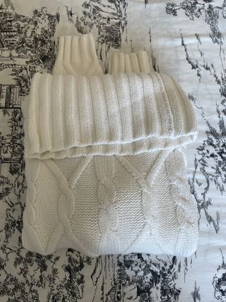 Jersey blanco tejido trenzado15