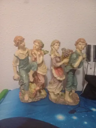 Lote 2 figuras antiguas decorativas