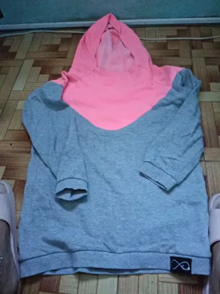 Sudadera Tenth Gris y Rosa
