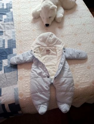 Tuta invernale neonato imbottita "grain de blé" 3M