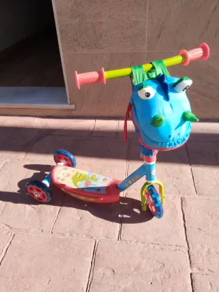 Patinete infantil 3 ruedas dinosaurio