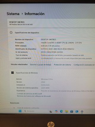 HP All In One i5 21 Ordenador Sobremesa