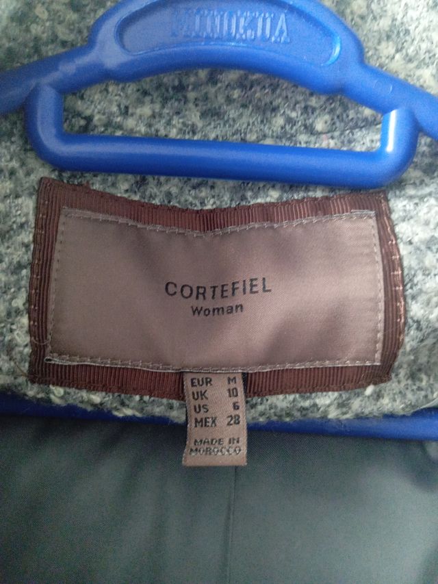 Abrigo Cortefiel Talla L Gris