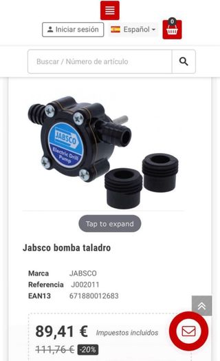 Bomba Jabsco para taladro