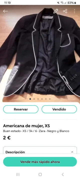 Lote: americana y falda-pantalón