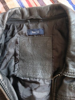 Chaqueta Teddy Smith Talla 12 Cuero Marrón