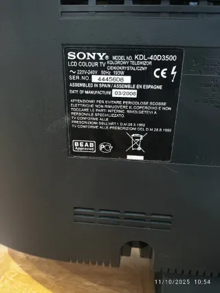 Televisión Sony Bravia 40 Negra