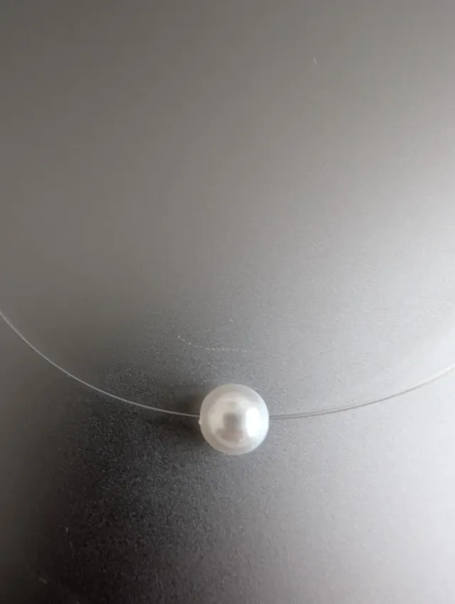 Collar perla ilusión plata