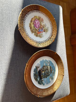 Set di 2 piatti decorativi antichi