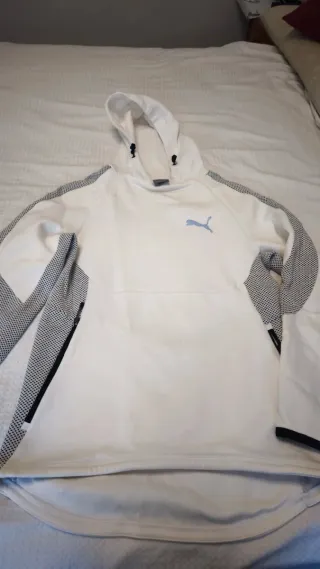 Sudadera Puma Blanca con Capucha