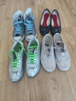 Zapatillas Vans,Converse,Bimba y lola y Manoletina