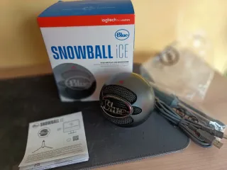 Micrófono Logitech Blue Snowball Negro, nuevo en s