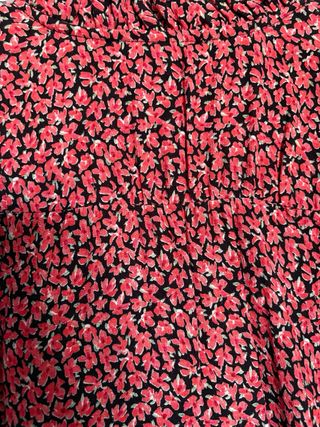 Vestido Zara floral naranja y negro