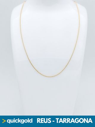 035-02-00606  CADENA ORO DE 18K VENECIANA 45CM