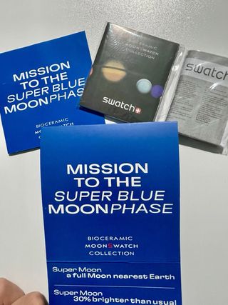 Omega x Swatch Moonwatch Superblue