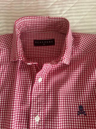 Camisa Scalpers Cuadros Rojo Talla 40