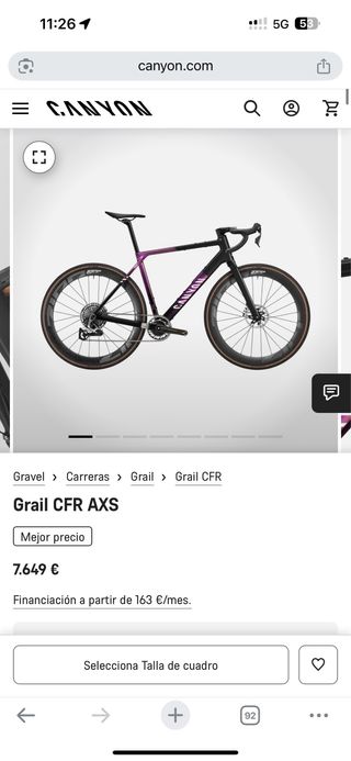 CANYON GRAIL CFR AXS SRAM RED XPLR 2025