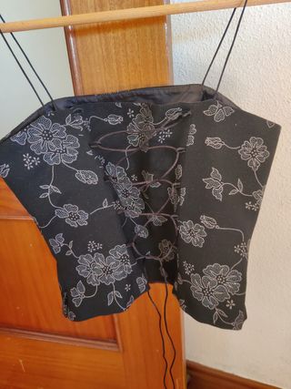 Top negro con purpurina Talla L