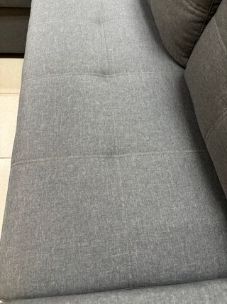Sofá Chaise Longue Cama Gris con Arcón