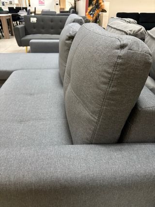 Sofá Chaise Longue Cama Gris con Arcón