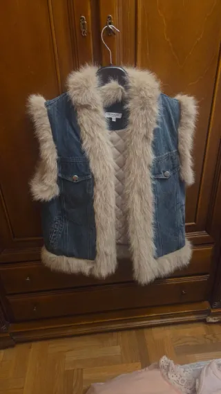 Chaleco vaquero con pelo