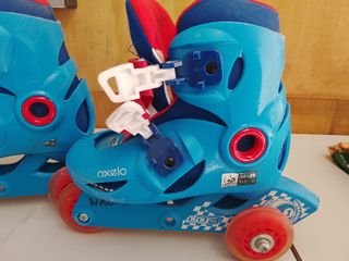 Patines Oxelo y Protecciones Talla 26-28