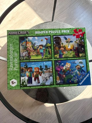 Pack 4 Puzzles Minecraft 100 Piezas