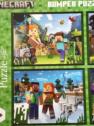 Pack 4 Puzzles Minecraft 100 Piezas