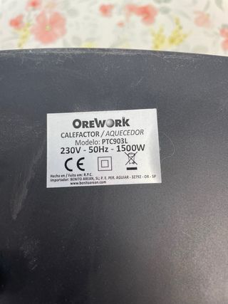 Calefactor portátil 1500W