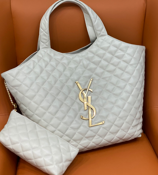Bolso Tote YSL Acolchado Dorado