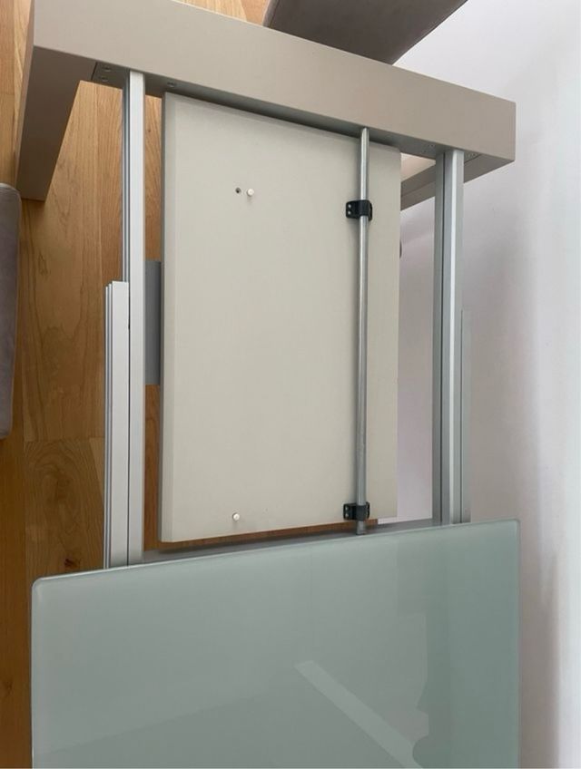 Mesa comedor extensible de cristal templado