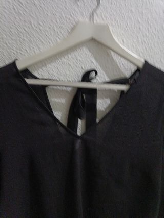 Blusa gasa negra fiesta 