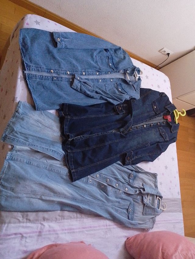 Lote 3 vestidos vaqueros talla S
