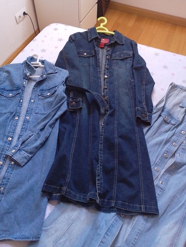 Lote 3 vestidos vaqueros talla S