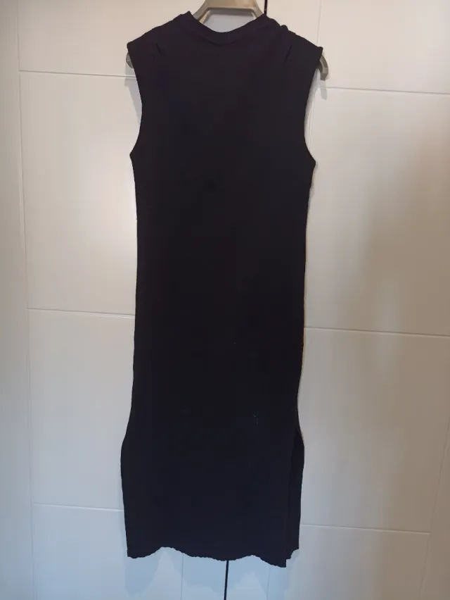 Vestido midi Bershka negro