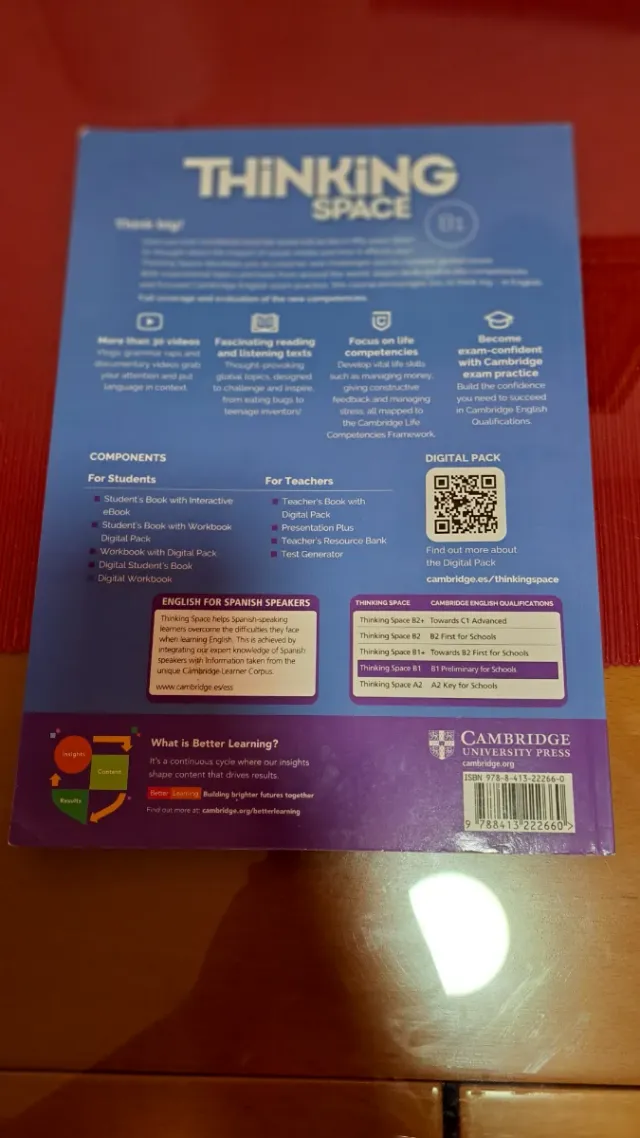 Thinking Space B1 Workbook with Digital Pack