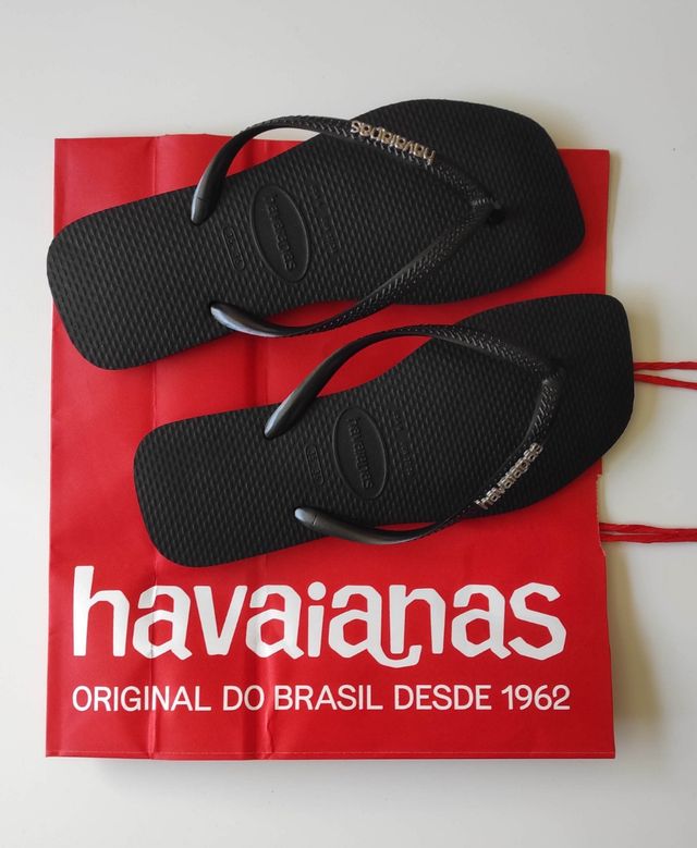 Sandalias Havaianas Negras Talla EUR 37/38, USA 6