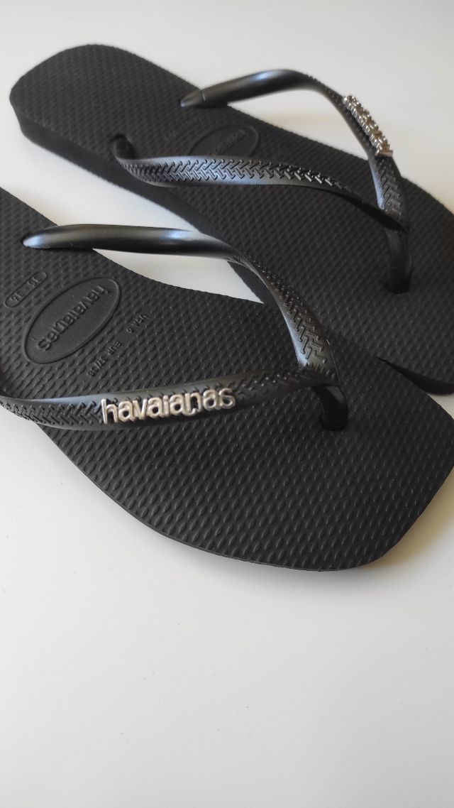 Sandalias Havaianas Negras Talla EUR 37/38, USA 6