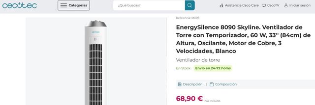 Ventilador Torre Cecotec