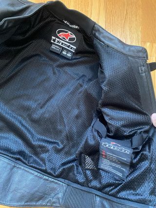 Chaqueta de cuero Alpinestars para moto talla 50