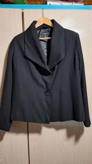 Chaqueta de vestir negra