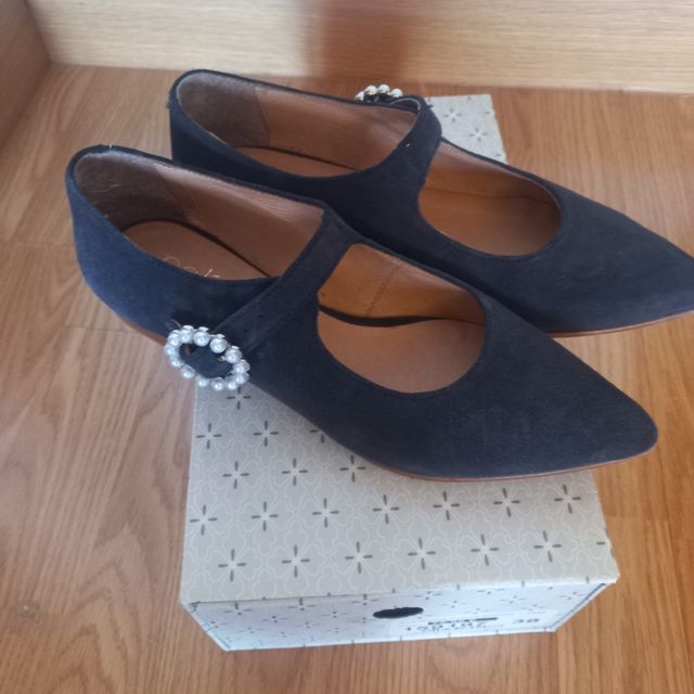 Bailarinas azul marino piel T.38