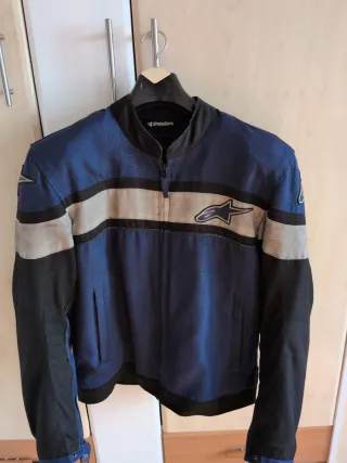 Chaqueta Alpinestars Moto Azul y Negra