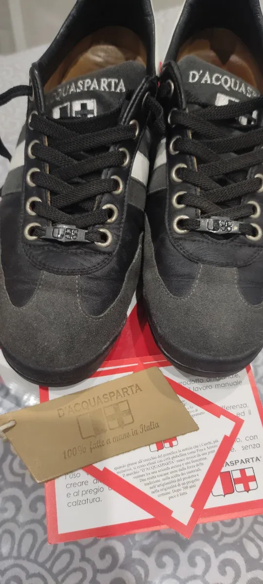 Scarpe D'Acquasparta uomo nere/grigie taglia 42
