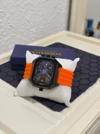 Reloj Hombre Negro y Naranja